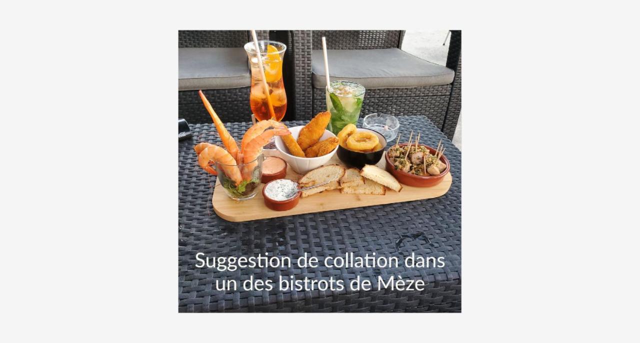 Le Vent Dans Les Voiles - Appartement Classe 4 Etoiles Mèze Eksteriør billede